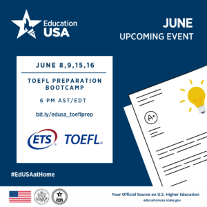 A+ paper and information about the BOEFL boot camp. June 8, 9, 15, 16 at 6 pm EDT