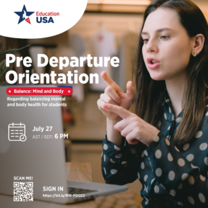 A woman gestures at her computer screen as she online teaches.