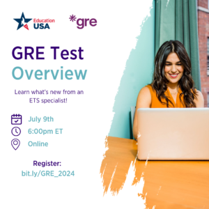 Woman sits at computer to watch a webinar.