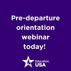 Pre-departure orientation webinar today!